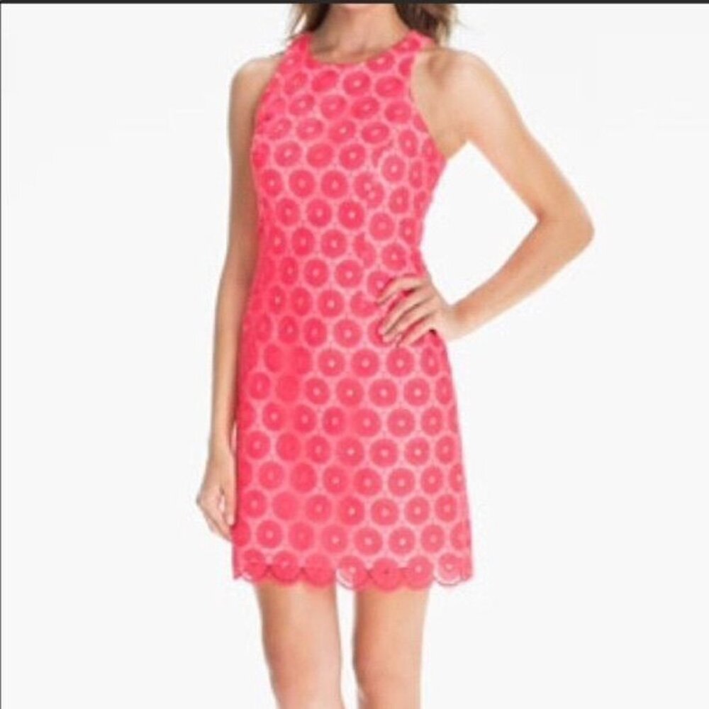 Lilly Pulitzer Pink Floral Sleeveless Dress Size 8